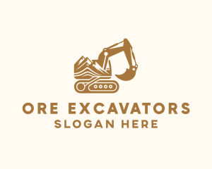 Excavator Builder Mountain logo design