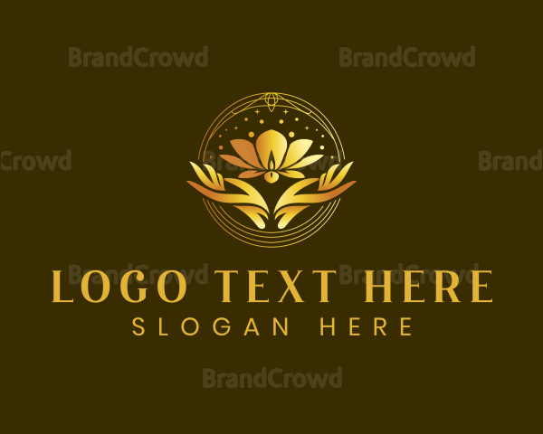 Luxury Lotus Hand Logo