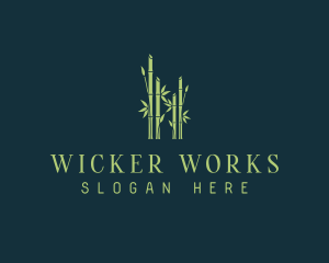 Wicker - Eco Oriental Bamboo logo design