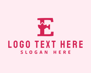 Beauty - Pink Letter E Flower logo design