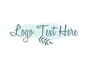 Clothing Line - Watercolor Leaf Brand logo design