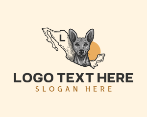 Map - Mexico Dog Wildlife logo design