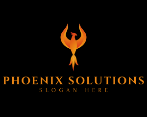 Phoenix - Flame Phoenix Bird logo design