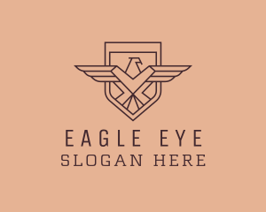 Aviation Eagle Shield logo design