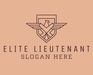 Lieutenant - Aviation Eagle Shield logo design