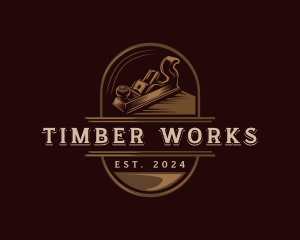 Carpentry Wood Planer logo design