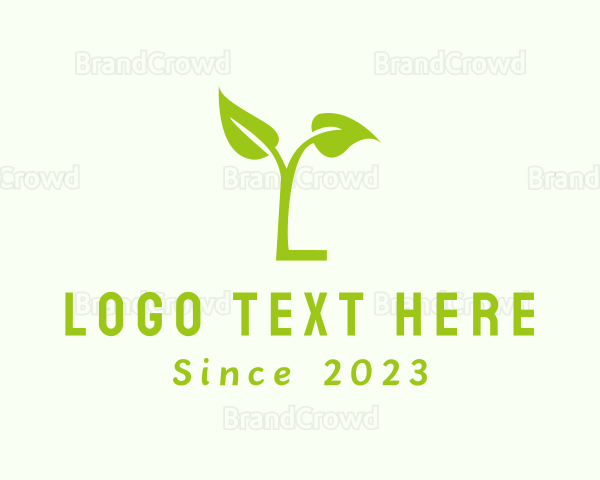 Natural Plant Letter L Logo
