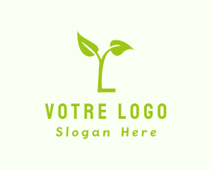 Natural Plant Letter L Logo