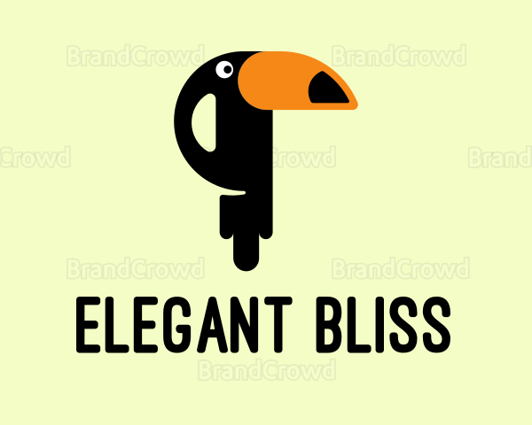 Perched Cartoon Toucan Logo