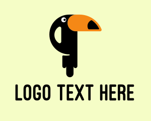Perched Cartoon Toucan  Logo