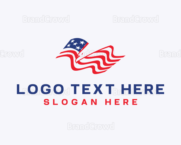 American Eagle Flag Logo