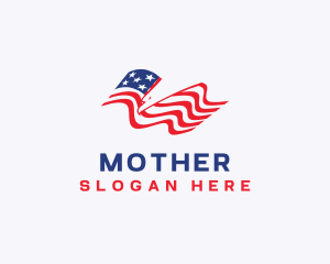 Country - American Eagle Flag logo design