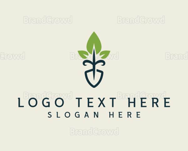 Leaf Shovel Garden Logo