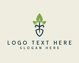 Farmer - Leaf Shovel Garden logo design