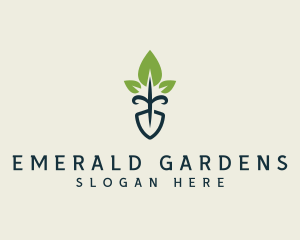 Leaf Shovel Garden logo design