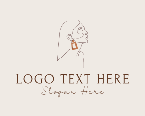 Stylist - Feminine Woman Earring logo design