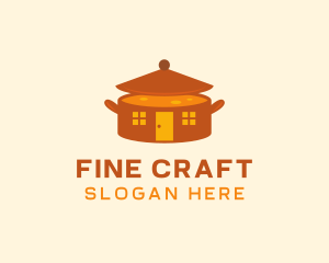 Home Cooking Soup Pot logo design