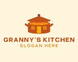 Home Cooking Soup Pot logo design