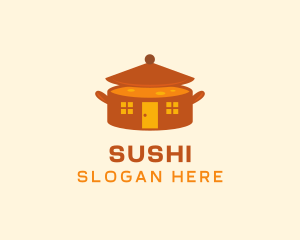 Home Cooking Soup Pot logo design