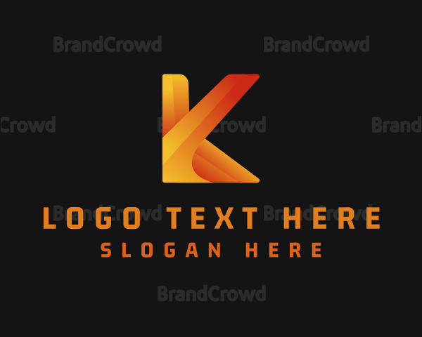Gradient Business Letter K Logo