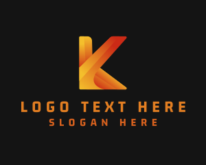 Advertising - Gradient Business Letter K logo design