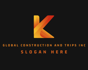 Lettermark - Gradient Business Letter K logo design