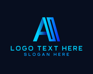 Website - Digital Media Technology Letter A logo design