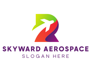 Aerospace - Airline Letter R logo design