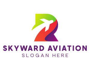 Aeronautical - Airline Letter R logo design