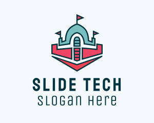 Slide - Inflatable Castle Playground logo design