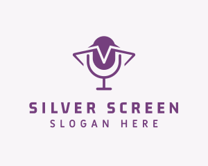 Vlogger - Music Podcast Mic logo design