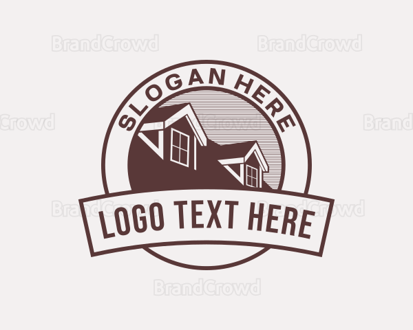 Home Roofing Construction Logo