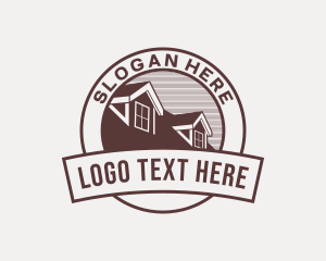 Town House - Home Roofing Construction logo design