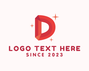 Ruby - Shiny Gem Letter D logo design