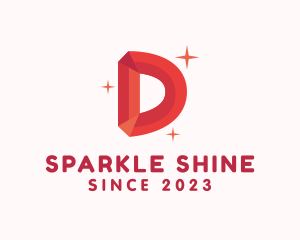 Twinkle - Shiny Gem Letter D logo design