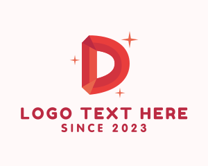 Glitter - Shiny Gem Letter D logo design