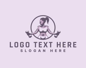 Physical - Female Physique Workout logo design