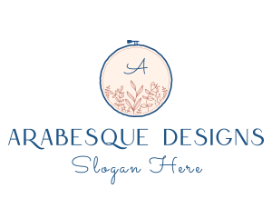 Floral Embroidery Handicraft logo design