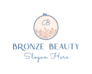 Floral Embroidery Handicraft logo design