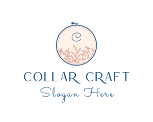 Floral Embroidery Handicraft logo design