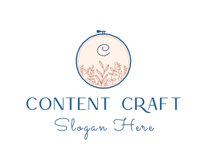 Floral Embroidery Handicraft logo design