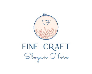 Floral Embroidery Handicraft logo design