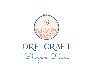 Floral Embroidery Handicraft logo design