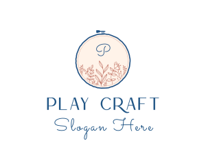 Floral Embroidery Handicraft logo design