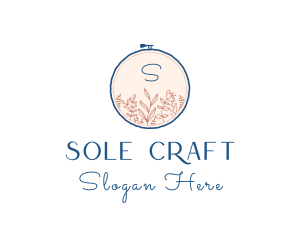 Floral Embroidery Handicraft logo design