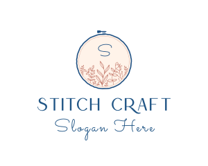 Floral Embroidery Handicraft logo design