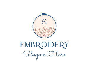 Floral Embroidery Handicraft logo design