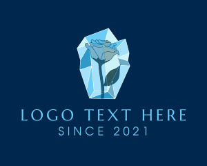 Rose - Frozen Ice Rose logo design