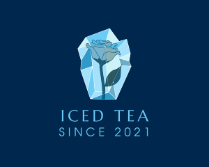 Frozen Ice Rose logo design