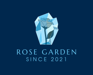 Rose - Frozen Ice Rose logo design